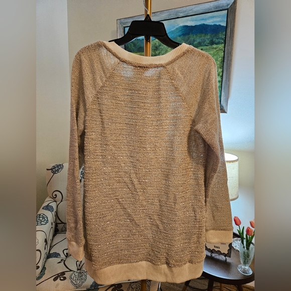 Liz Lange Top Pastel Earth Tones With Metallic Shimmer Sz XL - Picture 4 of 4